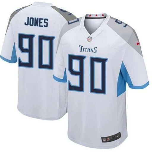 Men Tennessee Titans 90 DaQuan Jones Nike White Game NFL Jersey